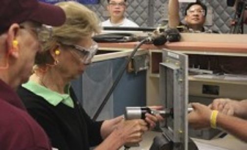 Gov. Gregoire ‘Wields A Rivet Gun’