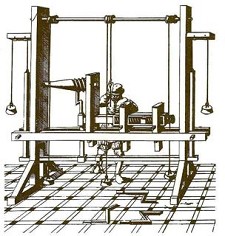 Jacques Besson's screw-cutting machine, 1579.